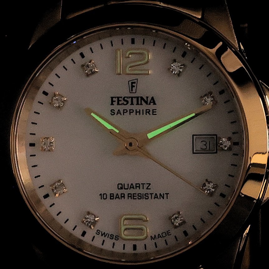 Festina F20050-1 zegarek złoty klasyczny Classic bransoleta