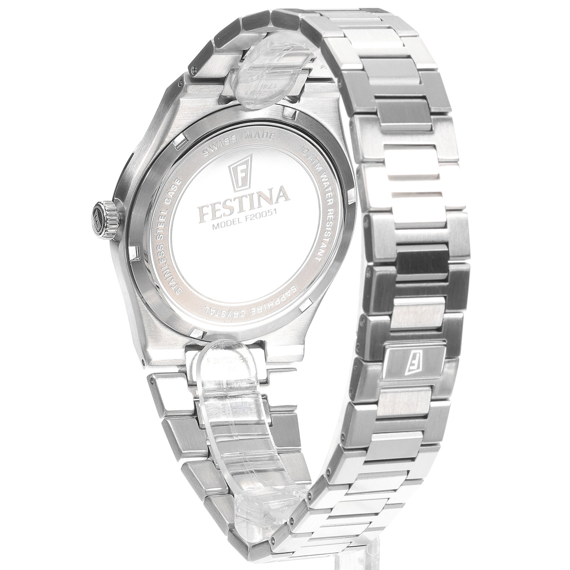 Festina F20051-6 męski zegarek Swiss Made bransoleta - miniatura 4