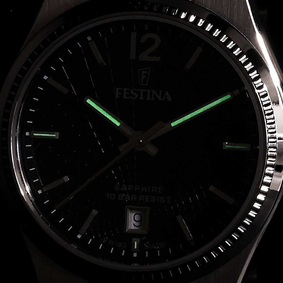 Festina F20052-8 zegarek srebrny klasyczny Swiss Made bransoleta - miniatura 5