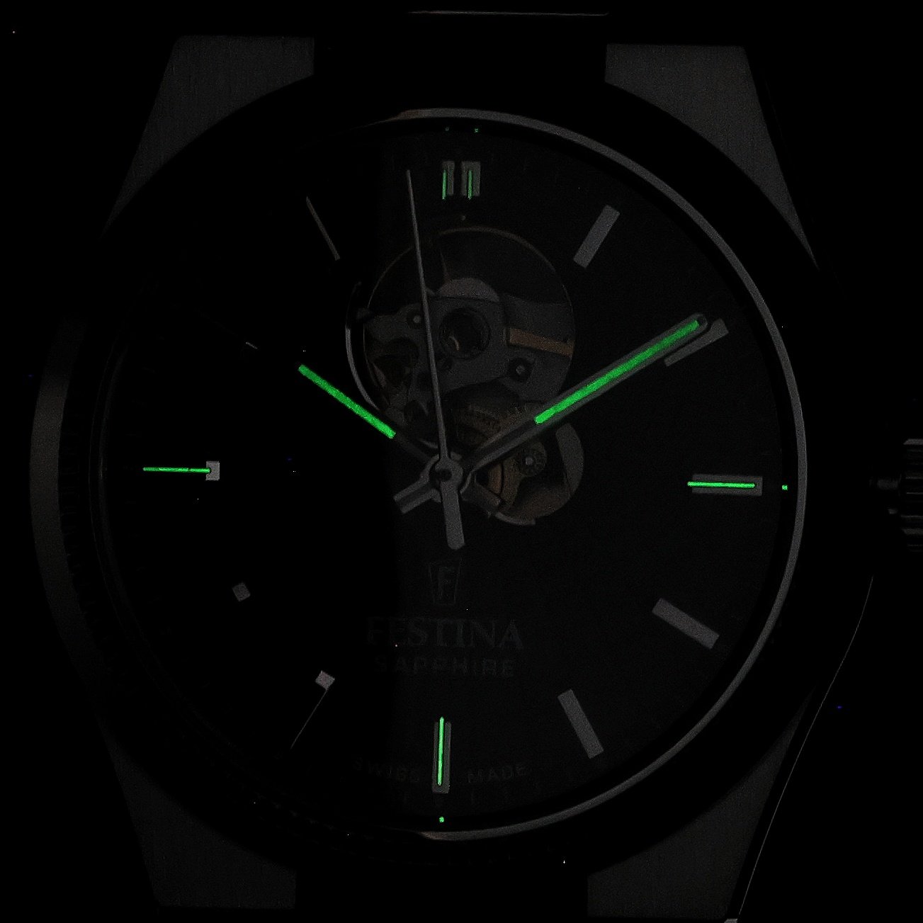 Festina F20053-2 Swiss Made Rive Swiss Made Automatic zegarek męski klasyczny szafirowe - miniatura 5