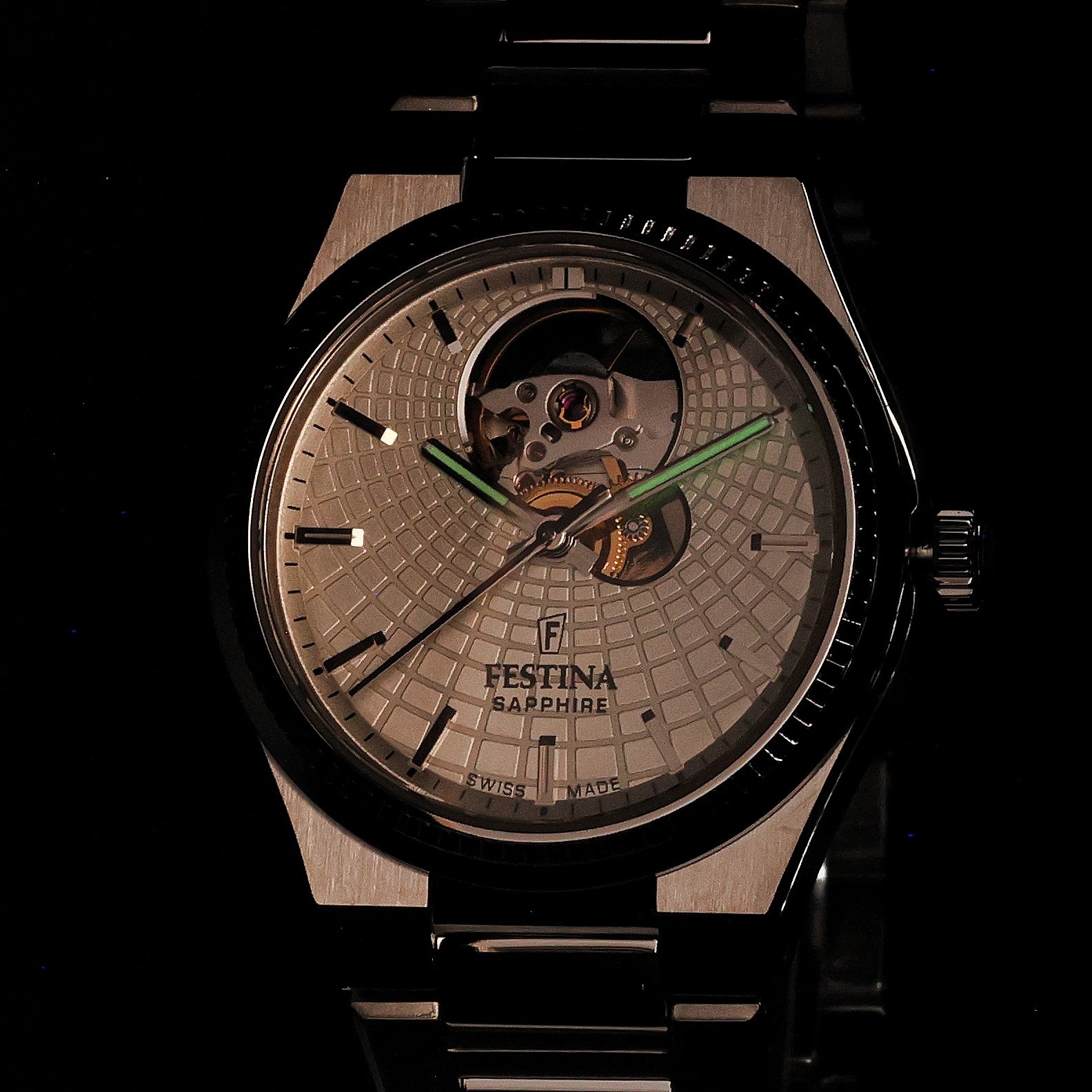 Festina F20054-1 Automatic Rive Automatic Swiss Made zegarek damski klasyczny szafirowe