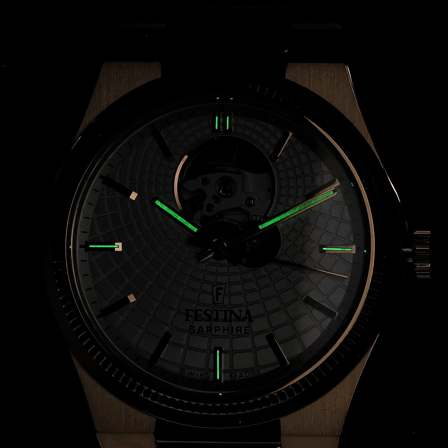 Festina F20062-1 Rive Automatic Swiss Made Automatic klasyczny zegarek złoty