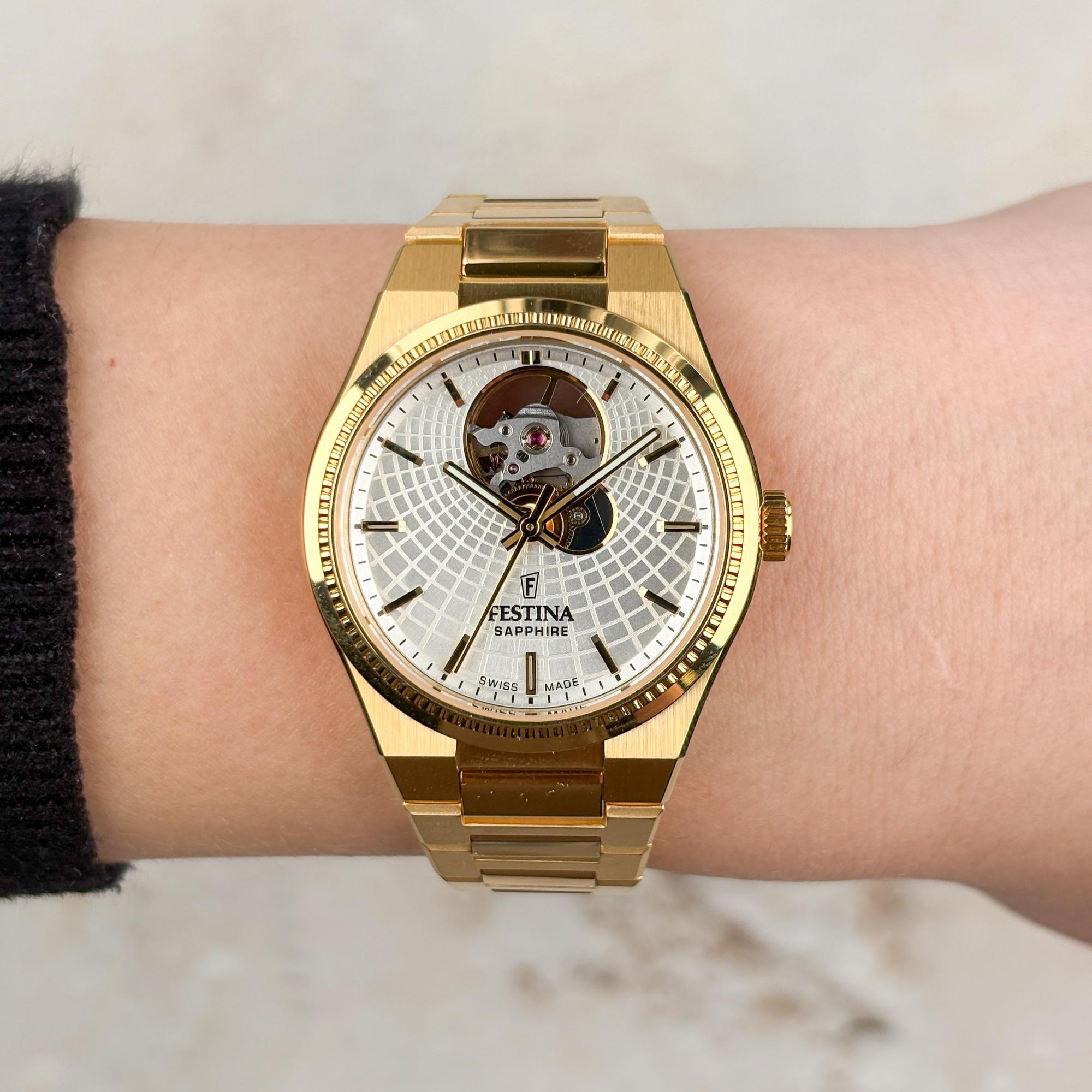 Festina F20064-1 zegarek damski klasyczny Automatic bransoleta