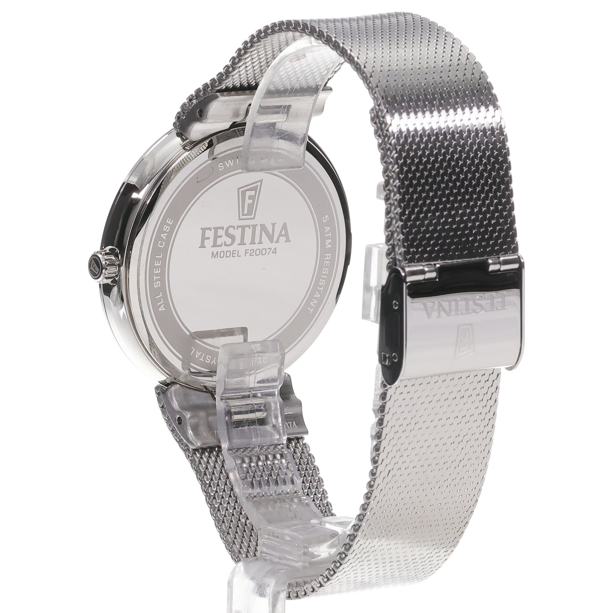 Festina F20074-2 zegarek srebrny Festina bransoleta - miniatura 4