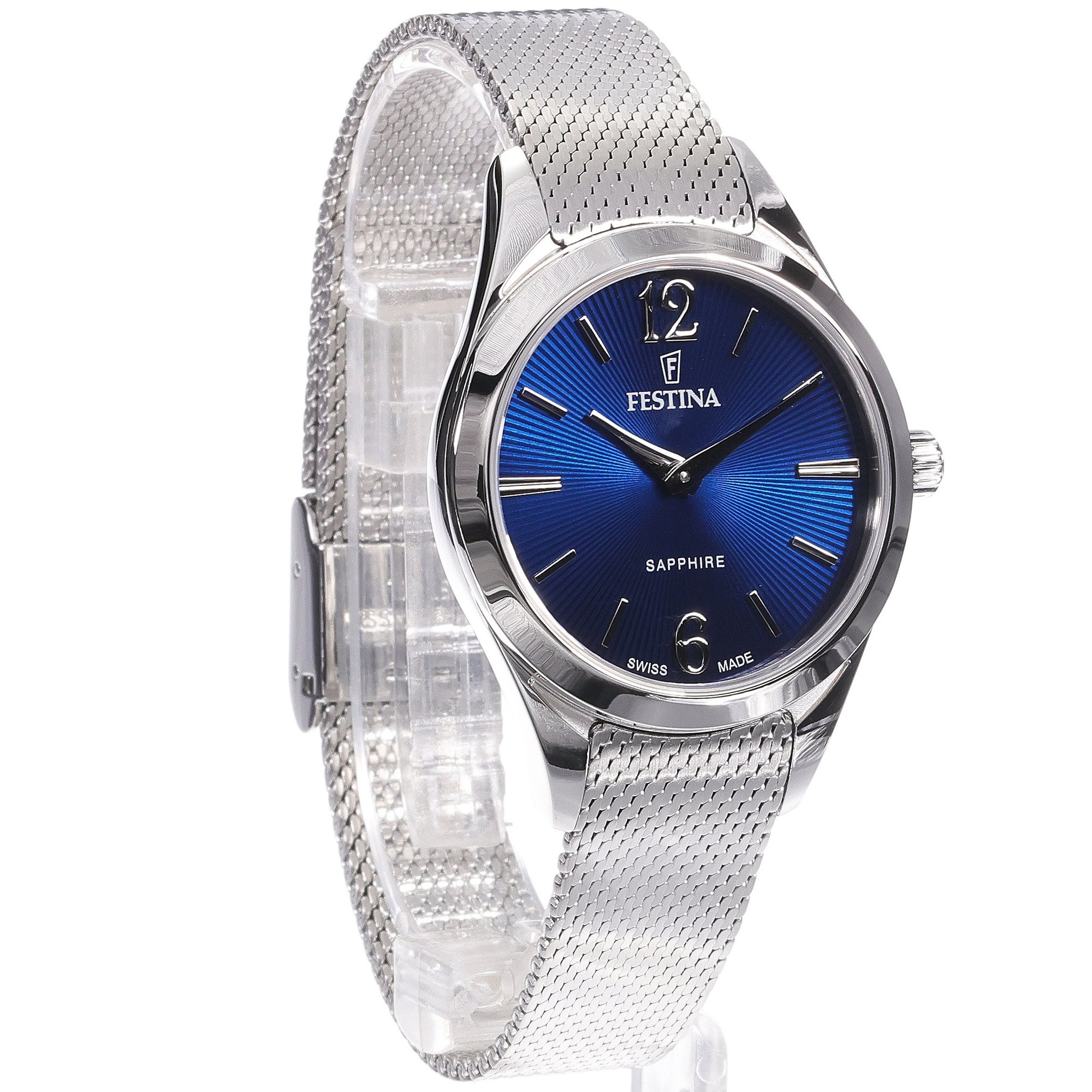 Festina F20076-3 zegarek srebrny klasyczny Damskie bransoleta - miniatura 3