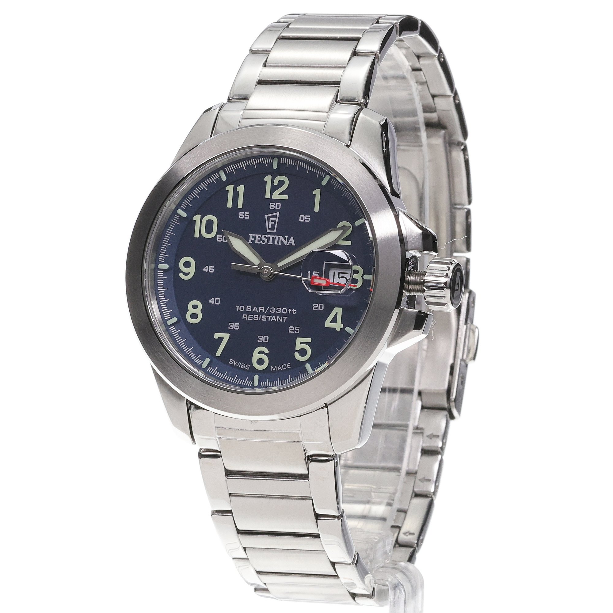 Festina F20081-2 Swiss Made Field zegarek męski klasyczny szafirowe - miniatura 2