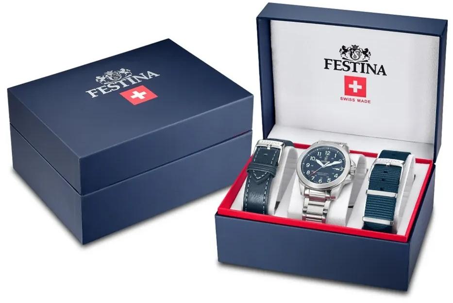 Festina F20081-2 zegarek srebrny klasyczny bransoleta - miniatura 9