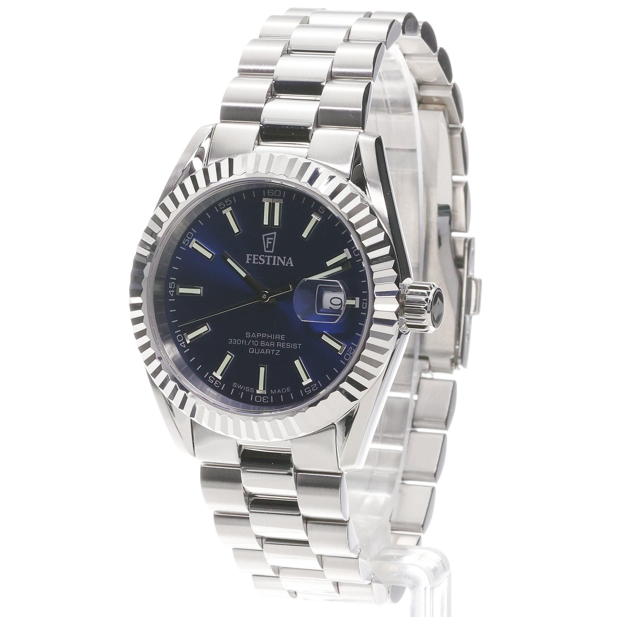 Festina F20084-B Classic Swiss Made Swiss Made klasyczny zegarek srebrny