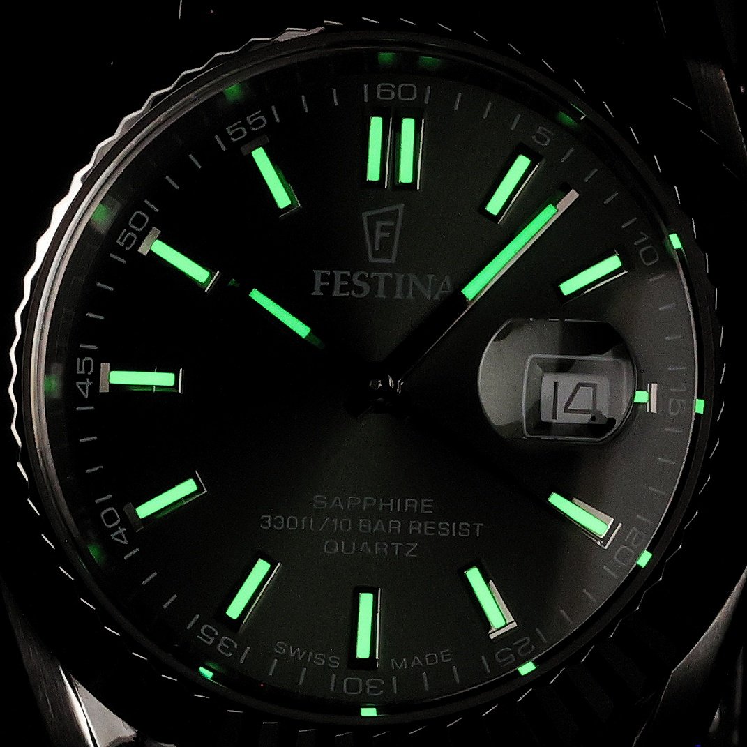 Festina F20084-C Classic Swiss Made Swiss Made klasyczny zegarek srebrny - miniatura 5