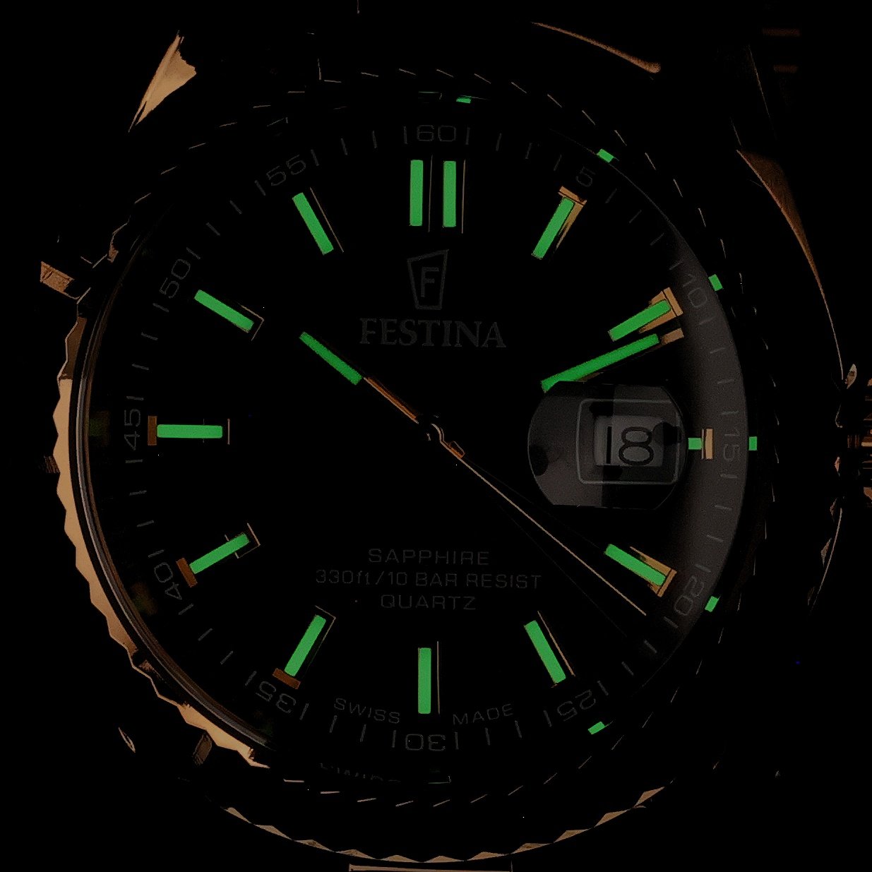 Festina F20086-B Classic Swiss Made Swiss Made klasyczny zegarek złoty