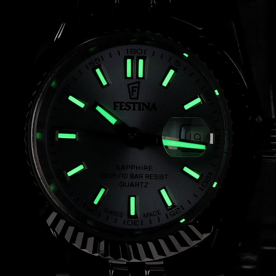 Festina F20087-3 Swiss Made Classic Swiss Made klasyczny zegarek srebrny - miniatura 5