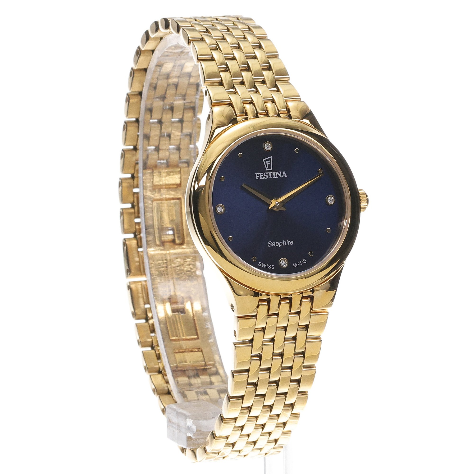 Festina F20098-3 zegarek złoty klasyczny Damskie bransoleta - miniatura 3