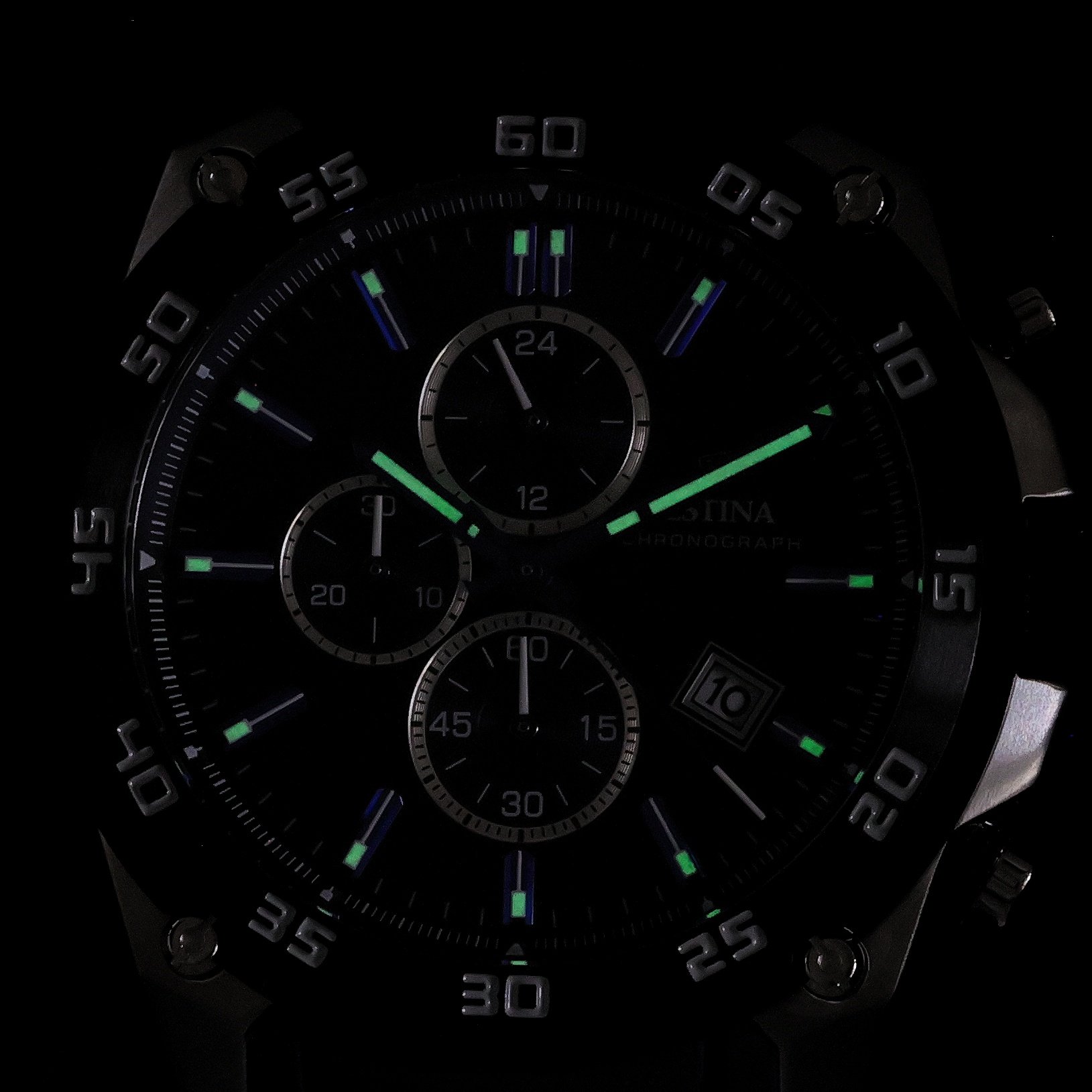 Festina F20330-A zegarek srebrny sportowy Chronograf pasek