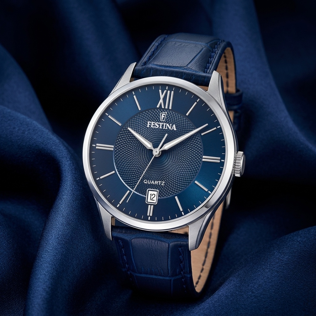 Festina F20426-2 zegarek srebrny klasyczny Classic pasek - miniatura 5