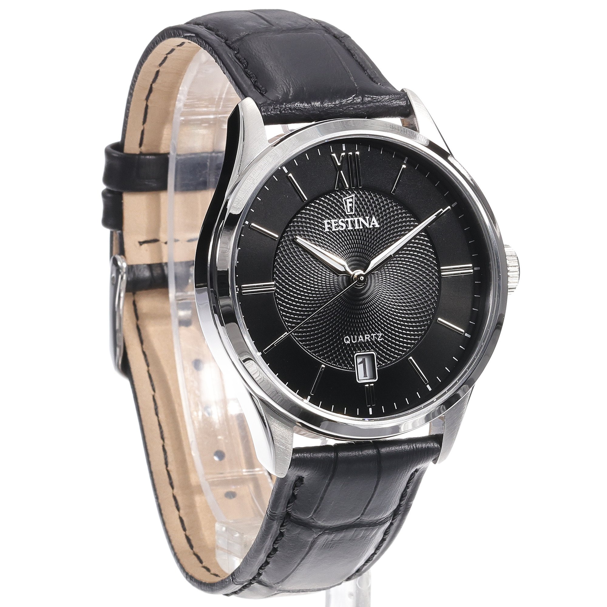 Festina F20426-3 zegarek srebrny klasyczny Classic pasek - miniatura 3