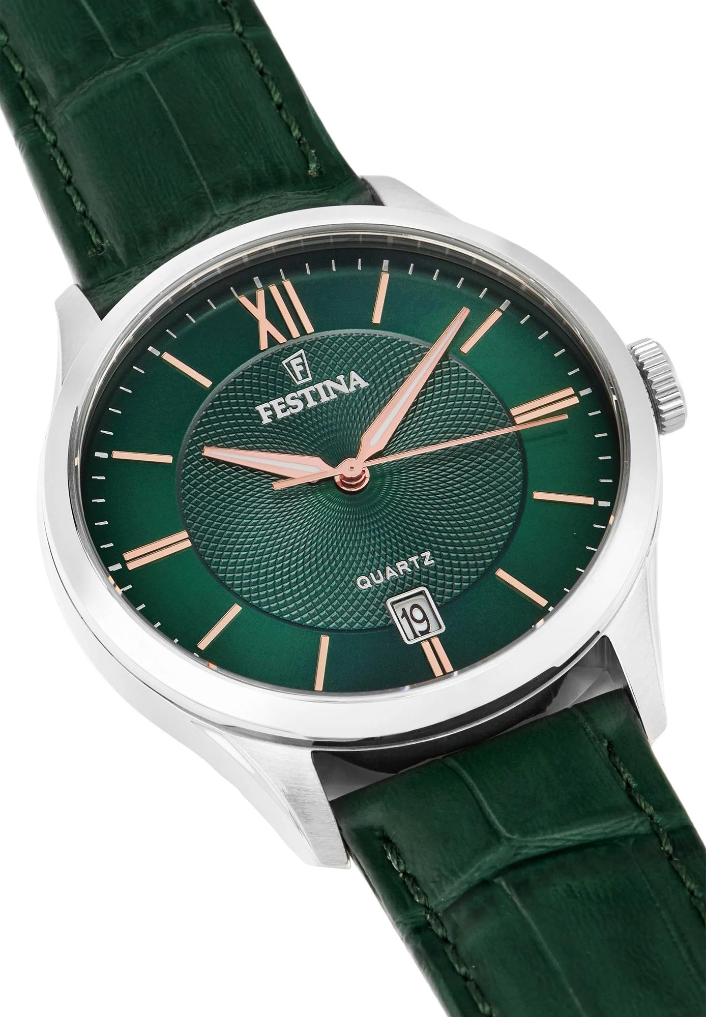 Festina F20426-7 zegarek srebrny klasyczny Classic pasek - miniatura 4