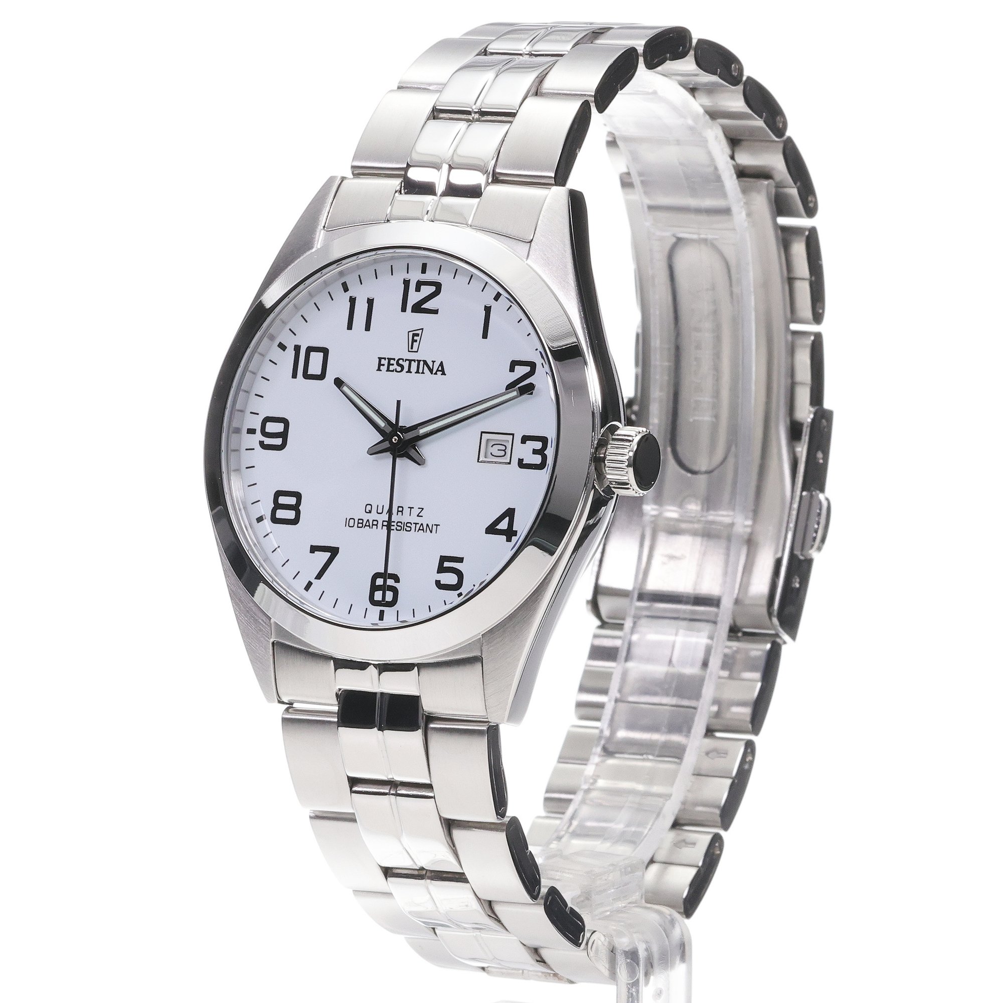 Festina F20437-1 zegarek srebrny klasyczny Classic bransoleta - miniatura 2