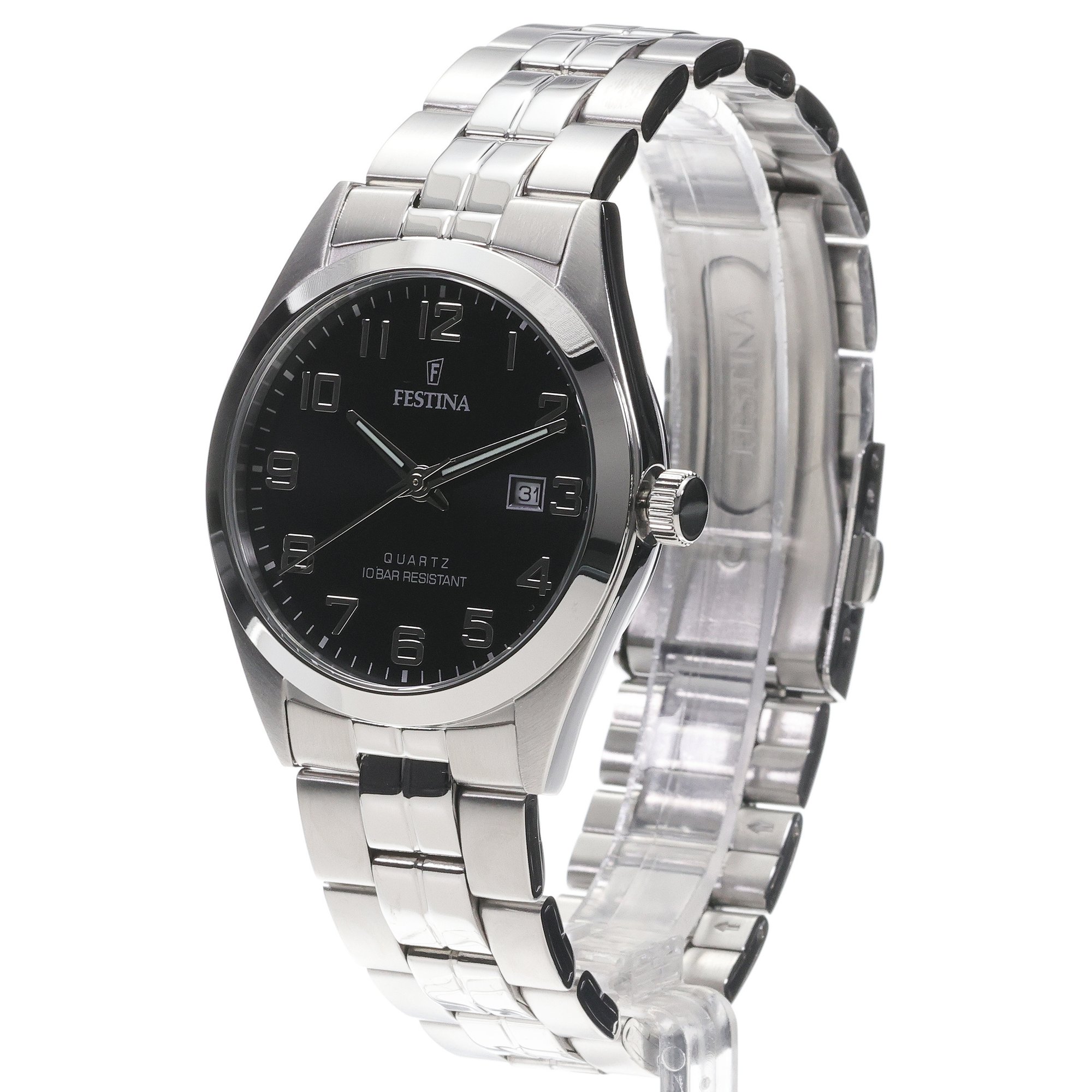 Festina F20437-4 zegarek srebrny klasyczny Classic bransoleta - miniatura 2