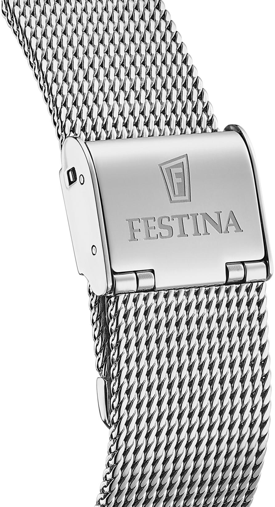 Festina F20475-1 zegarek srebrny klasyczny Classic bransoleta - miniatura 3