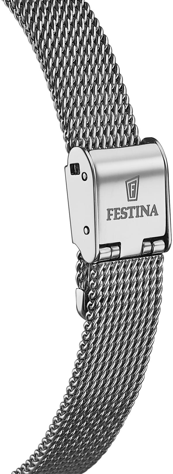Festina F20494-5 zegarek srebrny klasyczny Mademoiselle bransoleta