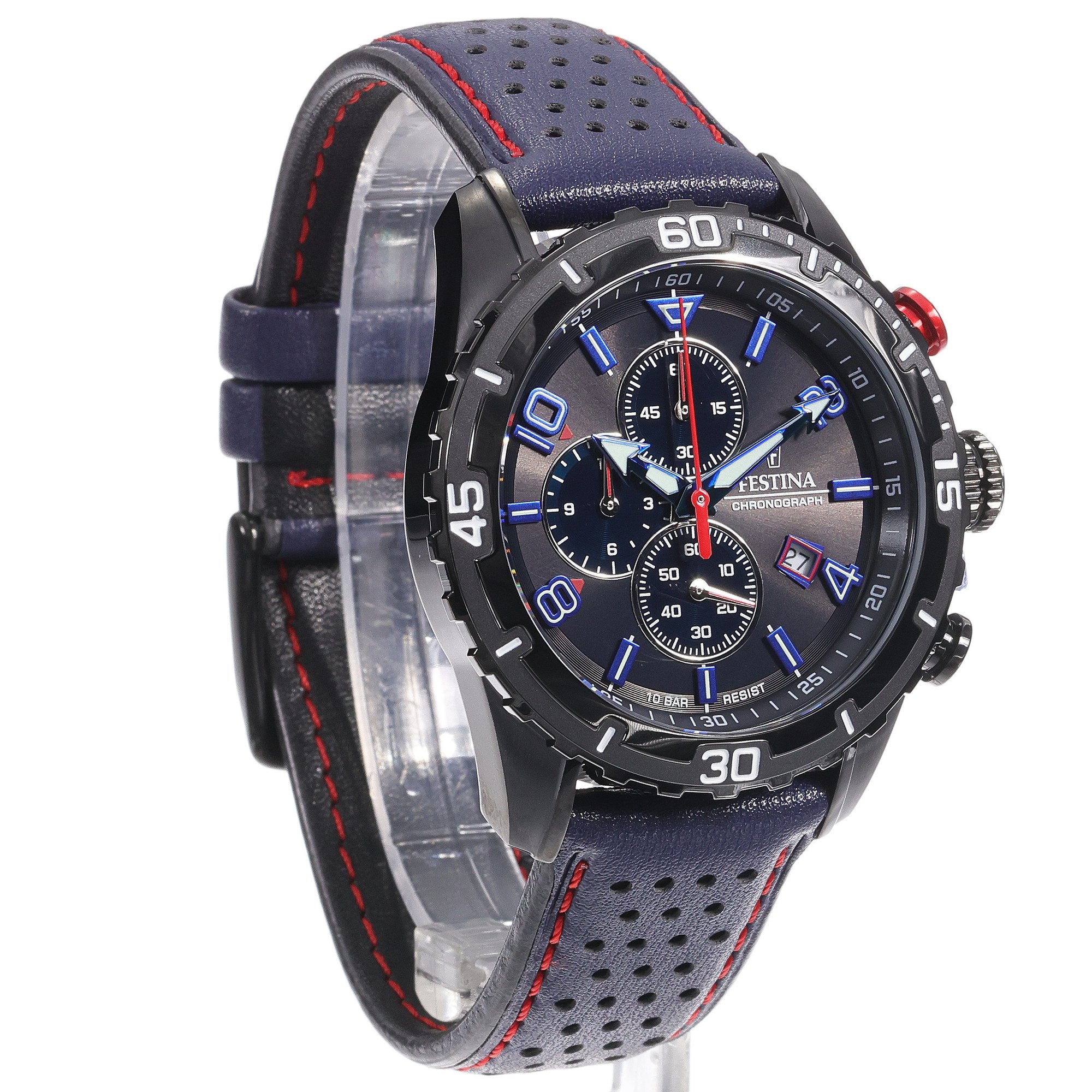 Festina F20519-3 zegarek czarny sportowy Chronograf pasek