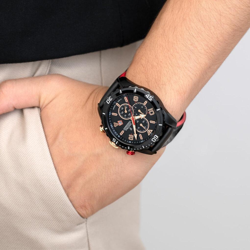 Festina F20519-4 zegarek czarny sportowy Chronograf pasek - miniatura 3