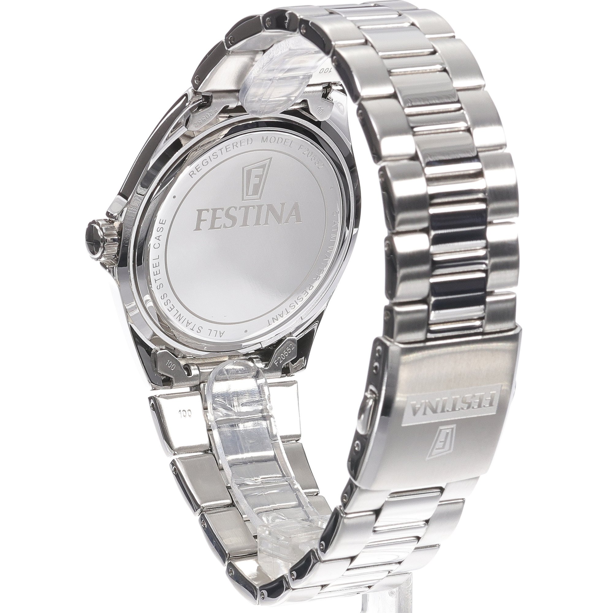 Festina F20552-1 zegarek srebrny klasyczny Classic bransoleta