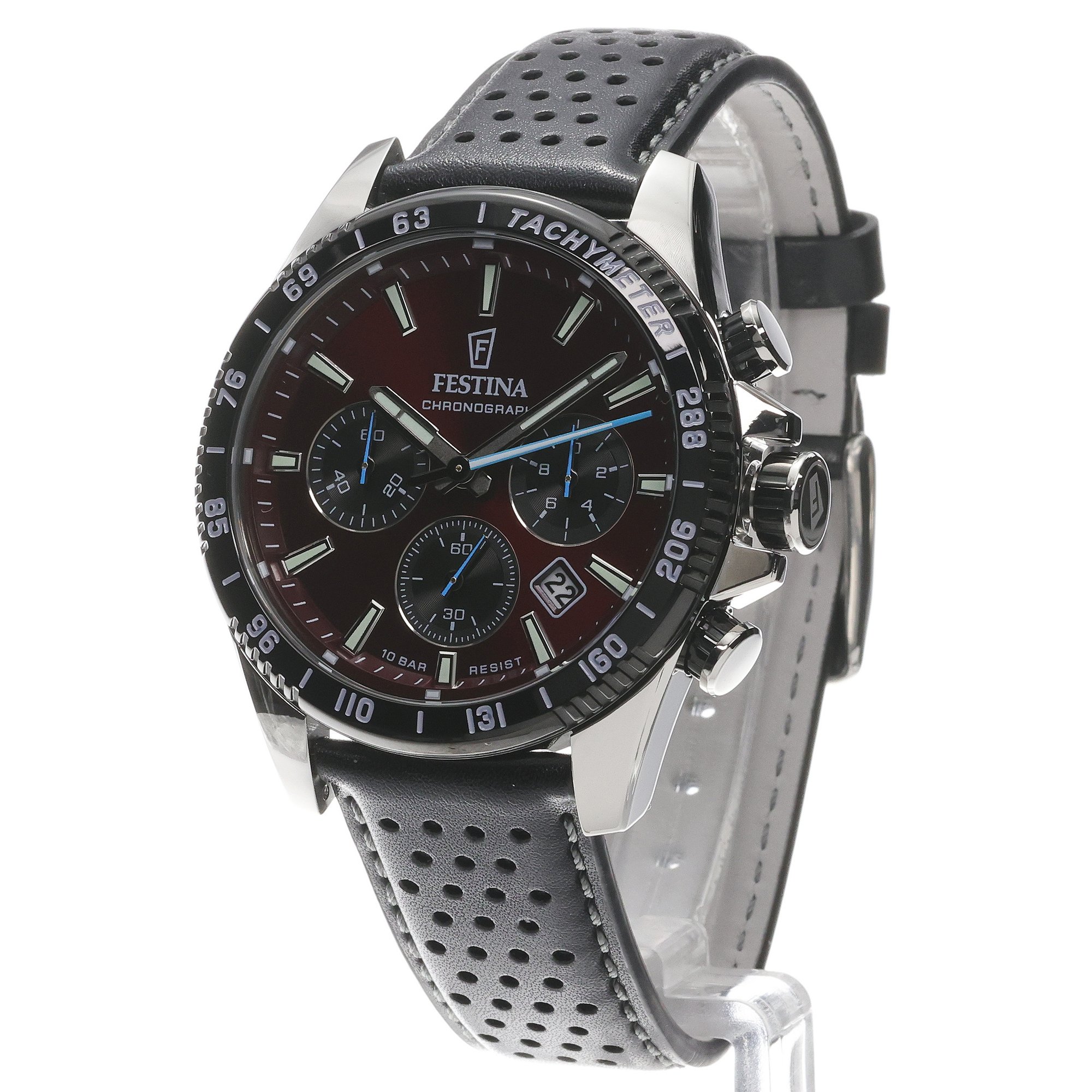 Festina F20561-7 zegarek srebrny sportowy Timeless Chronograph pasek - miniatura 2