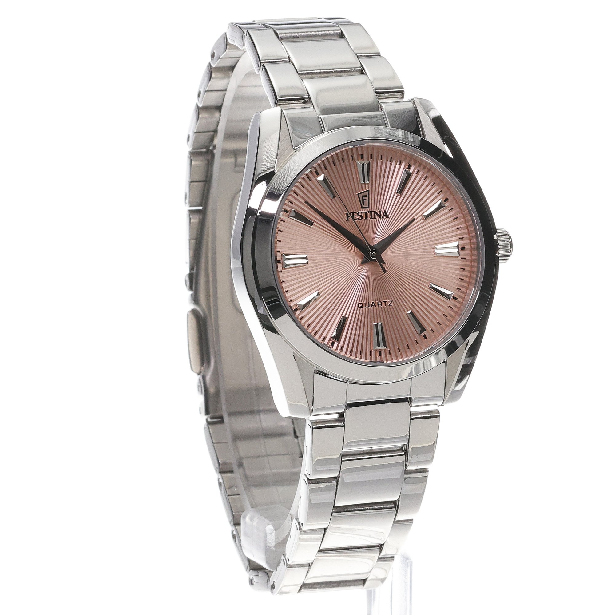 Festina F20622-N zegarek srebrny klasyczny Boyfriend bransoleta