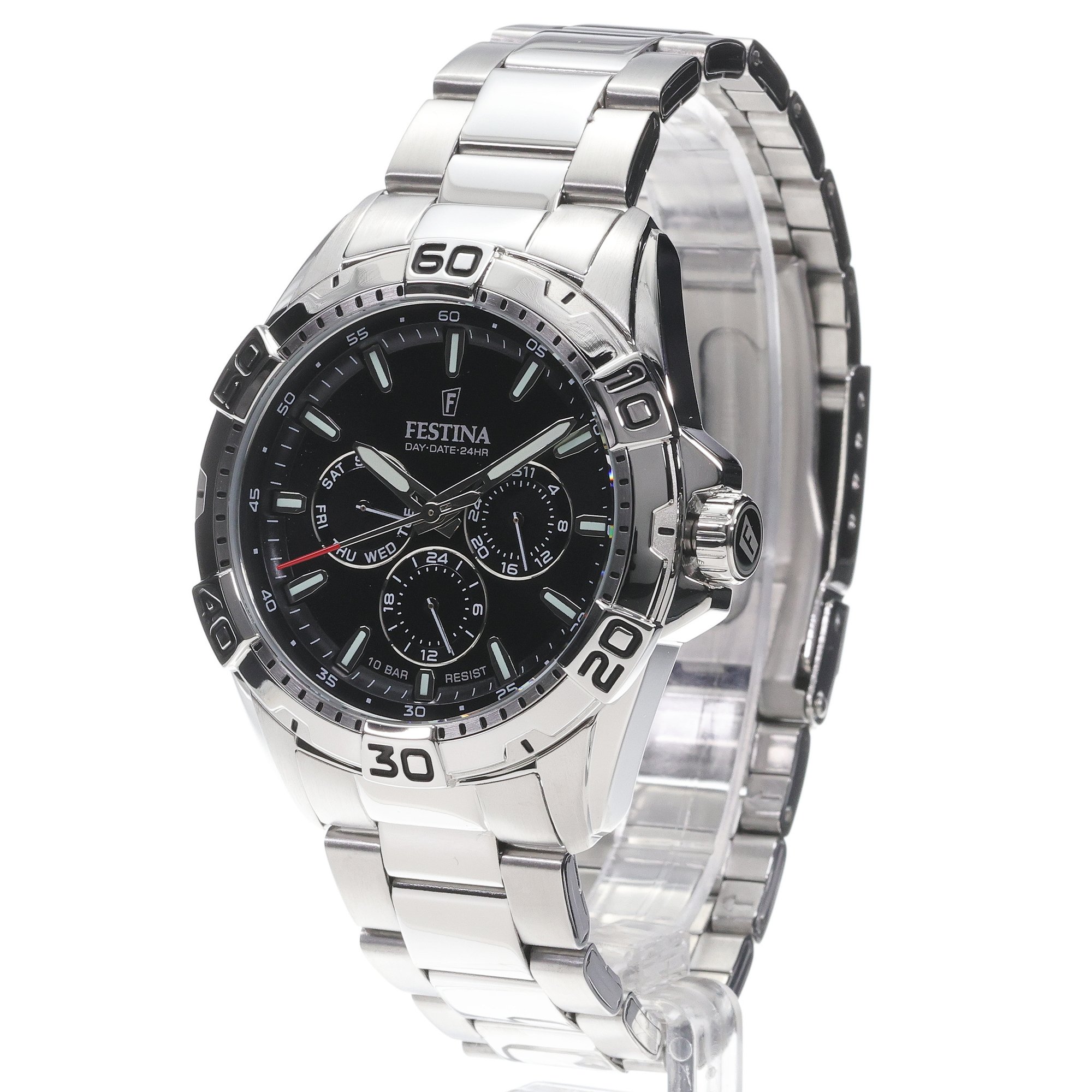 Festina F20623-5 zegarek srebrny elegancki Multifunction bransoleta - miniatura 2