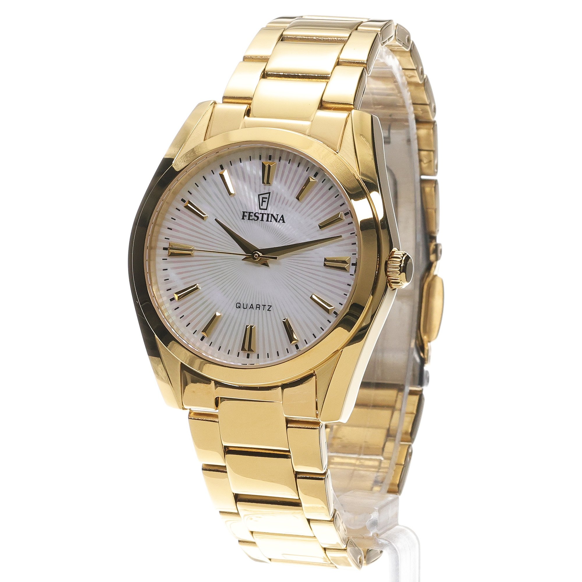 Festina F20640-A zegarek złoty klasyczny Boyfriend bransoleta