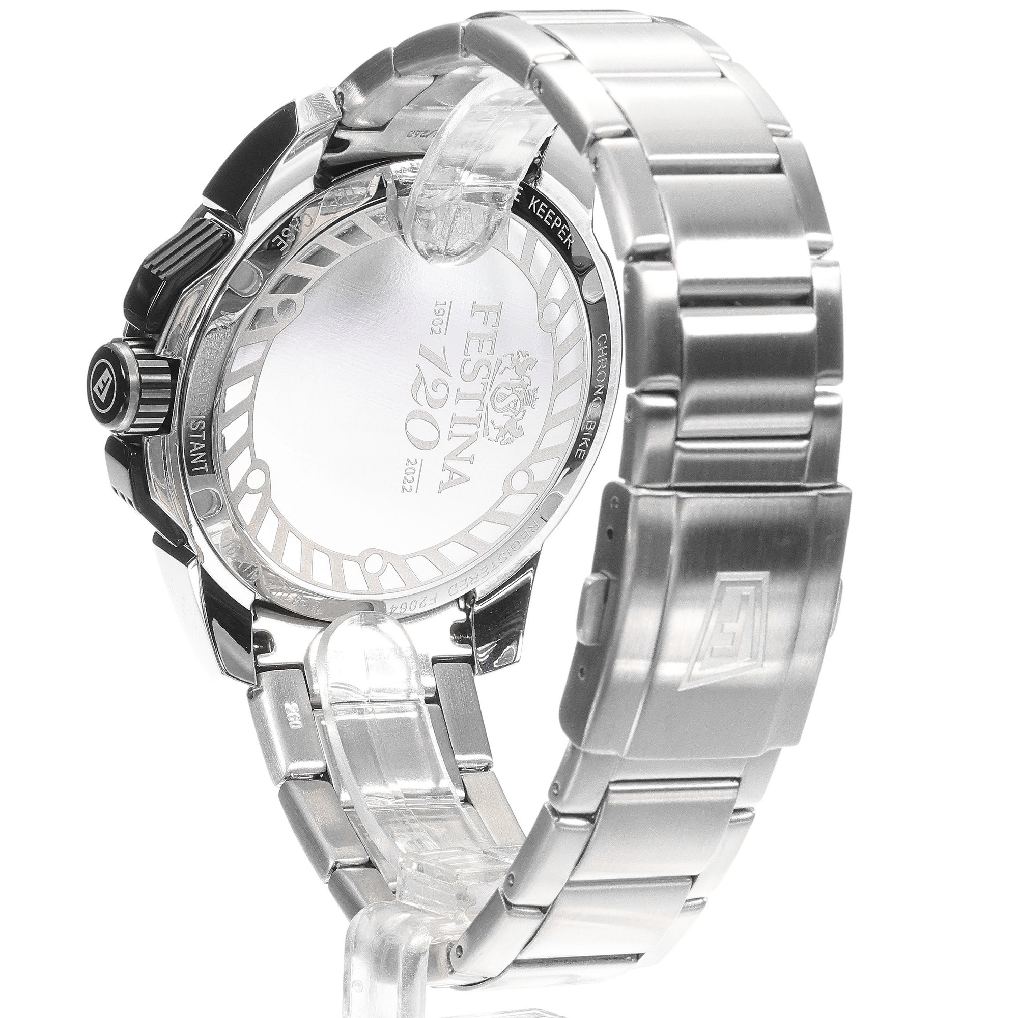 Festina F20641-4 zegarek srebrny sportowy Chrono Bike bransoleta