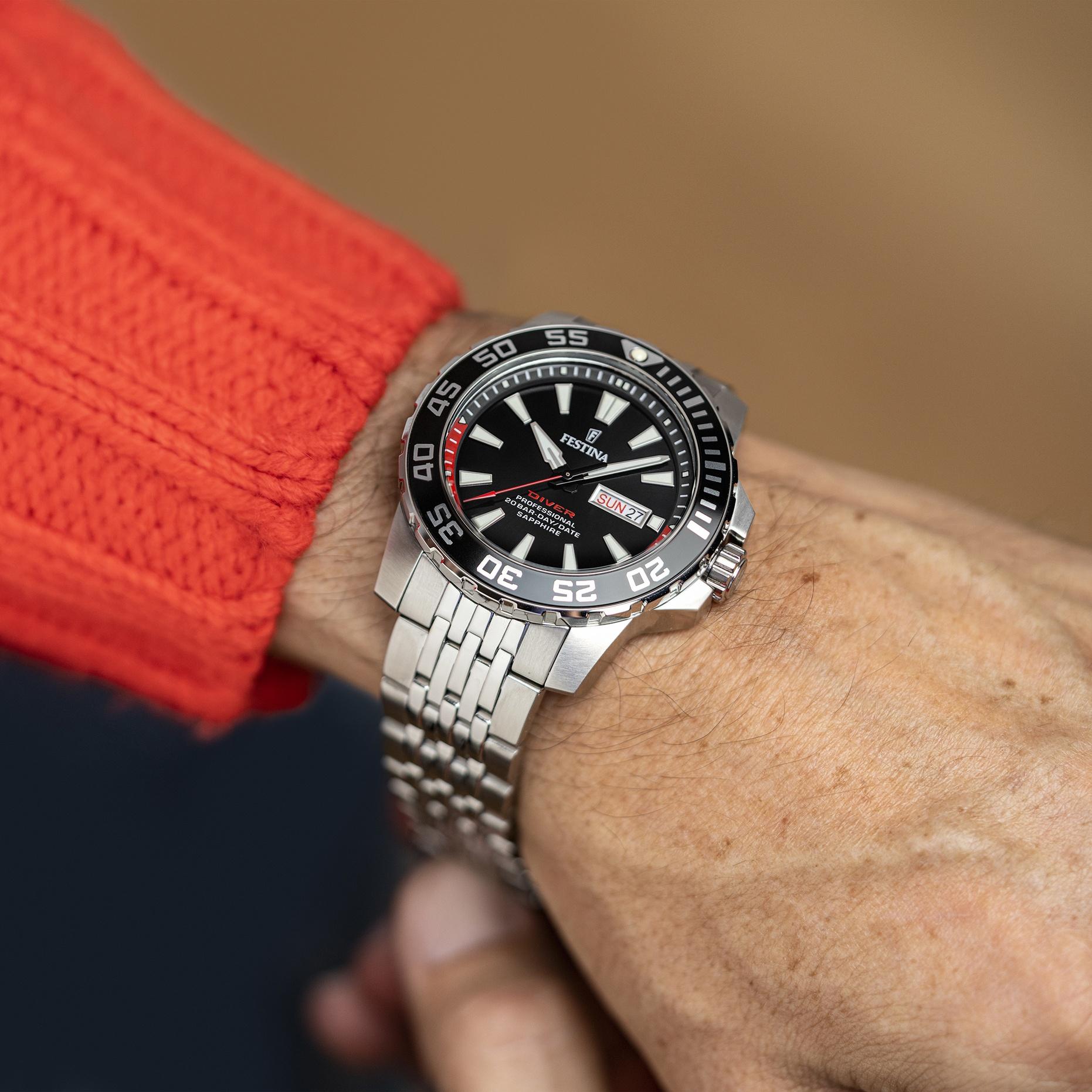 Festina F20661-3 męski zegarek Diver bransoleta - miniatura 3