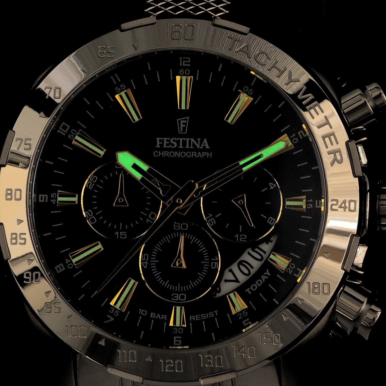 Festina F20668-2 zegarek srebrny sportowy Timeless Chronograph bransoleta - miniatura 5