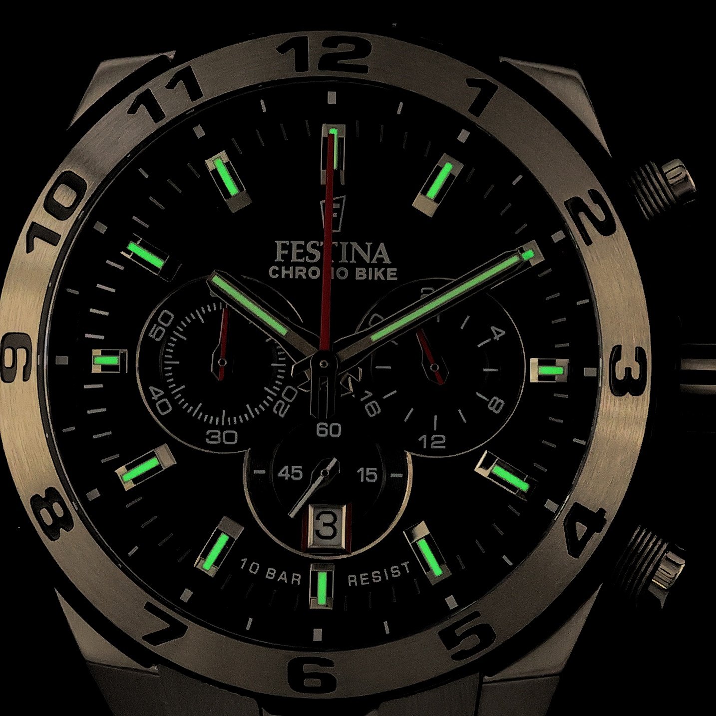Festina F20671-1 zegarek srebrny sportowy Chrono Bike pasek - miniatura 5