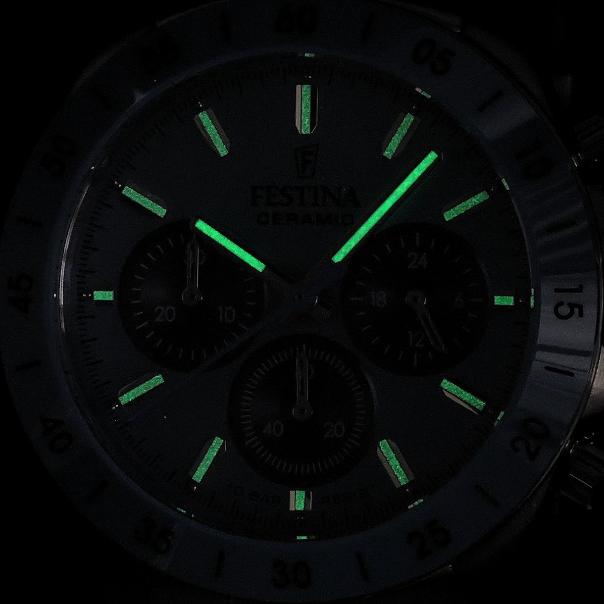 Festina F20693-3 zegarek srebrny sportowy Ceramic bransoleta