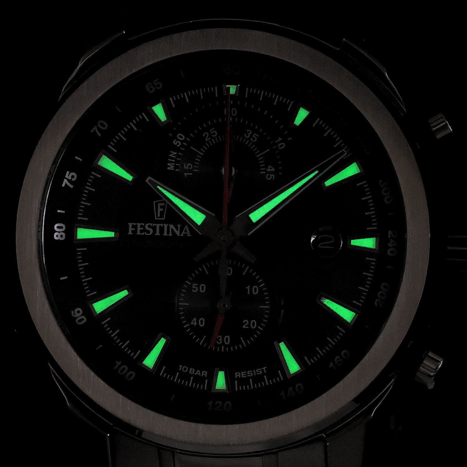 Festina F20694-5 zegarek srebrny sportowy Timeless Chronograph bransoleta - miniatura 5