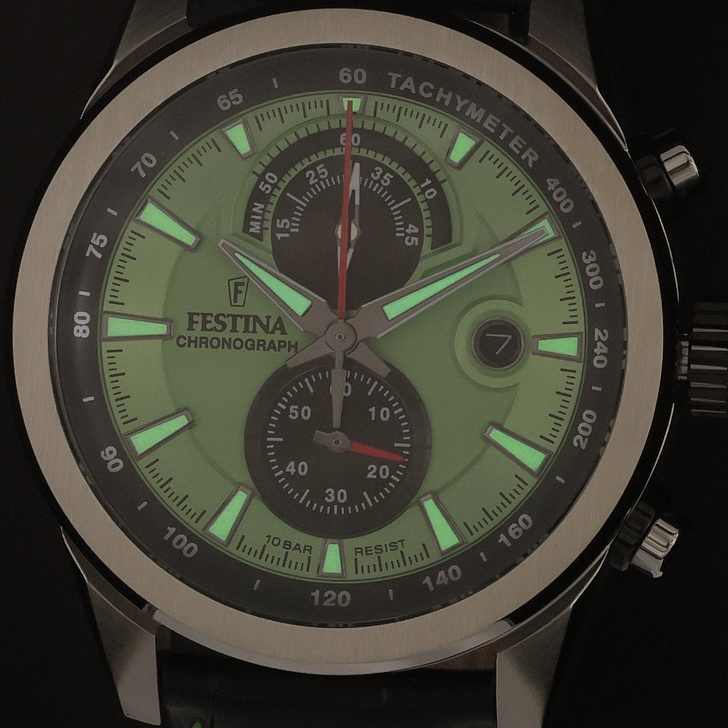 Festina F20695-3 zegarek srebrny sportowy Timeless Chronograph pasek - miniatura 5