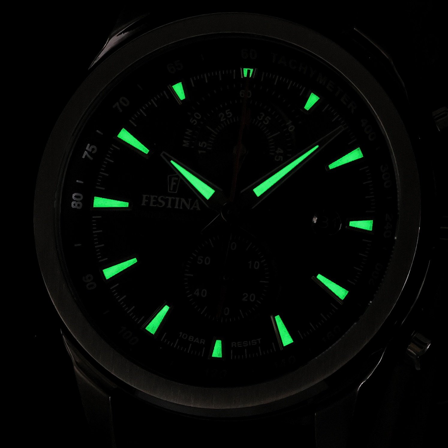 Festina F20695-5 zegarek srebrny sportowy Timeless Chronograph pasek - miniatura 5