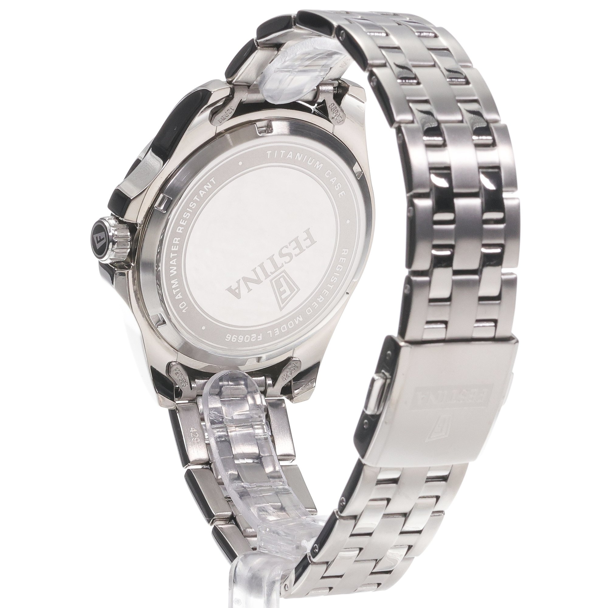 Festina F20696-1 męski zegarek Titanium bransoleta