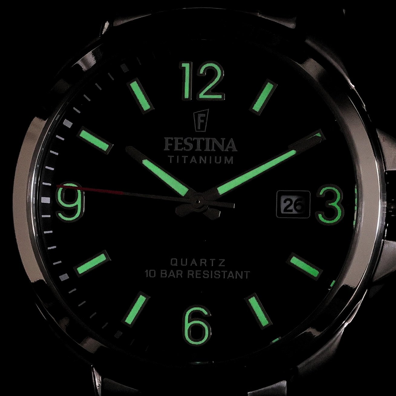 Festina F20696-3 zegarek srebrny klasyczny Titanium bransoleta