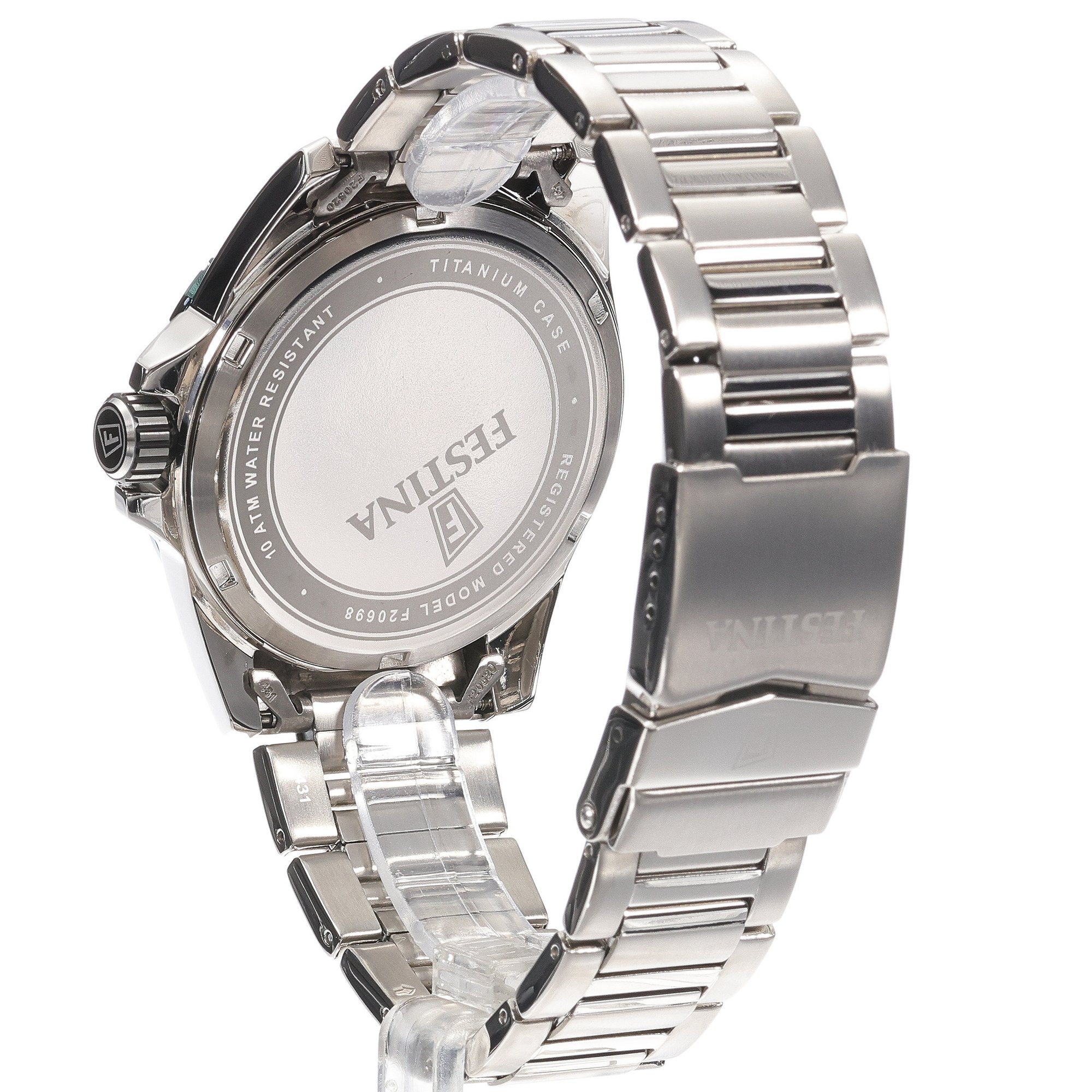Festina F20698-3 męski zegarek Titanium bransoleta