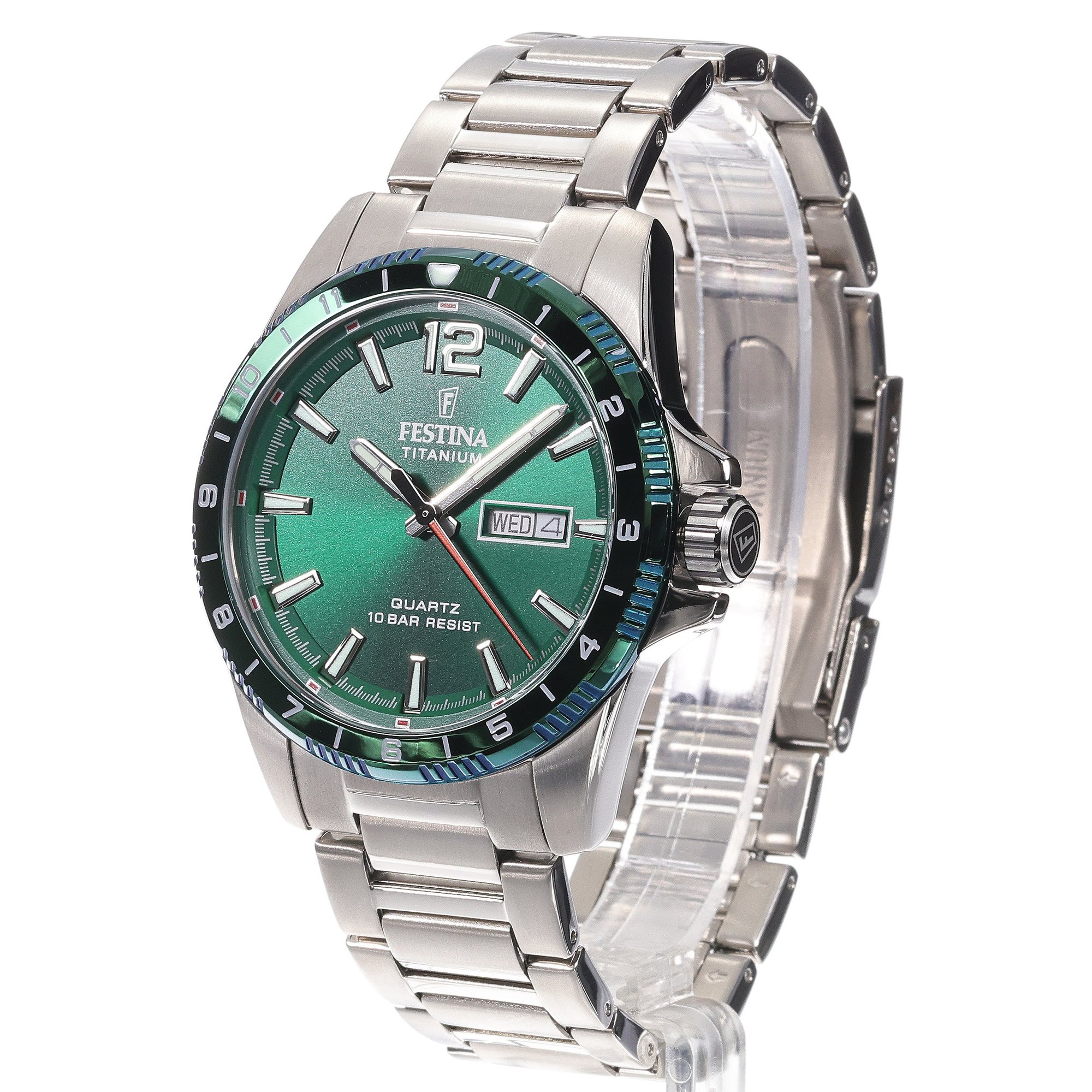 Festina F20698-3 Titanium Day Date zegarek klasyczny Titanium