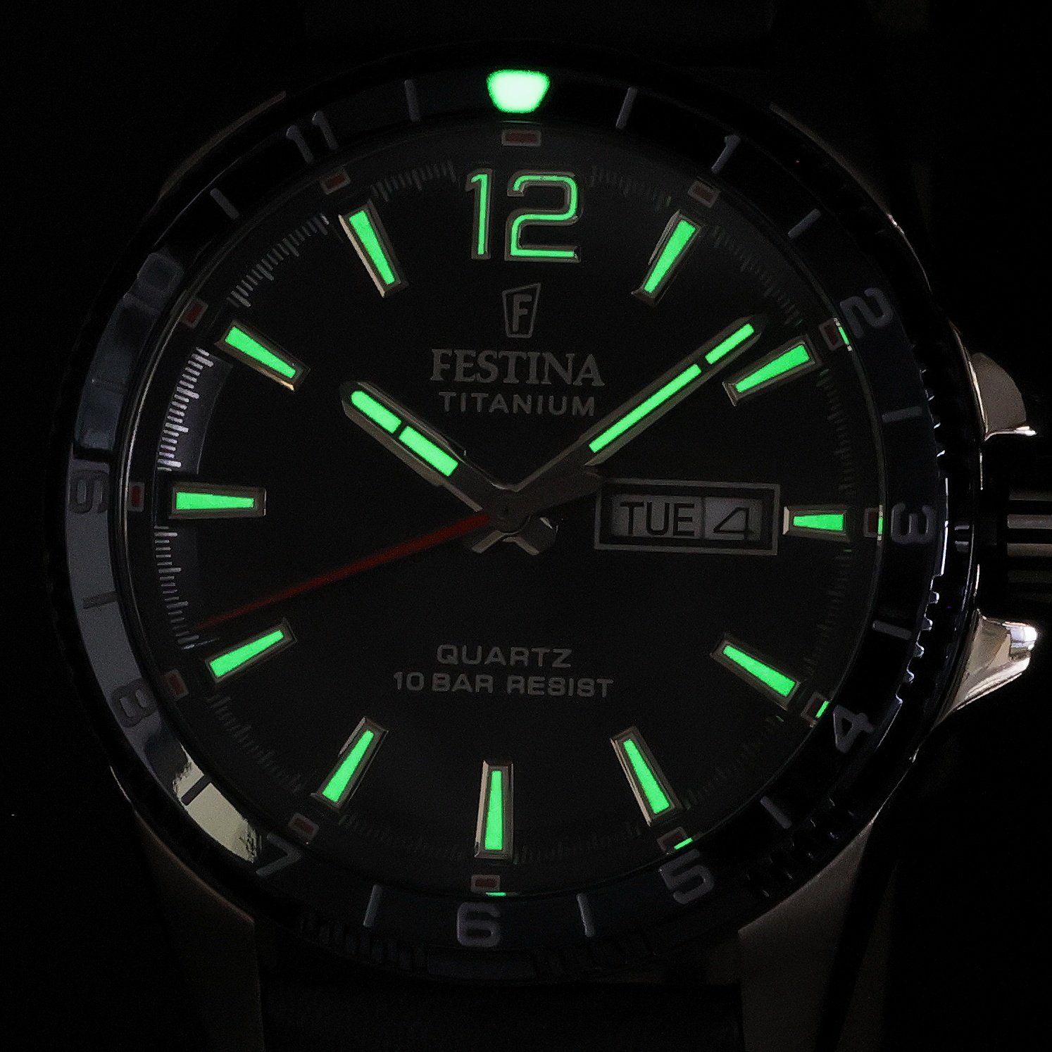 Festina F20699-2 zegarek szary klasyczny Titanium pasek - miniatura 5