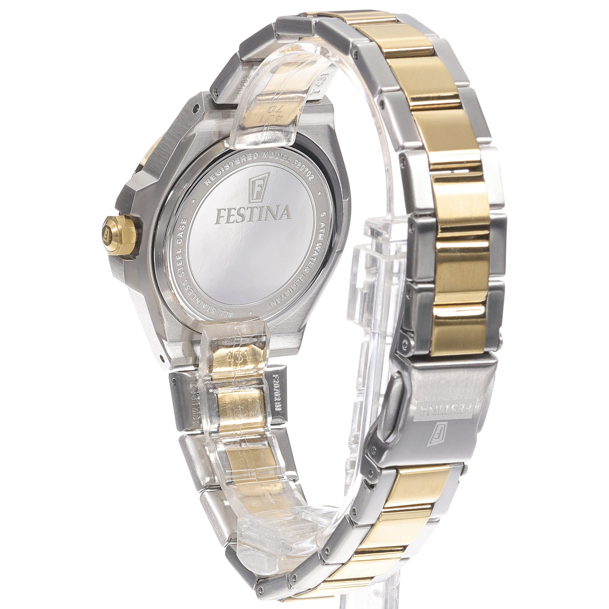 Festina F20702-1 zegarek srebrny elegancki Mademoiselle bransoleta - miniatura 4