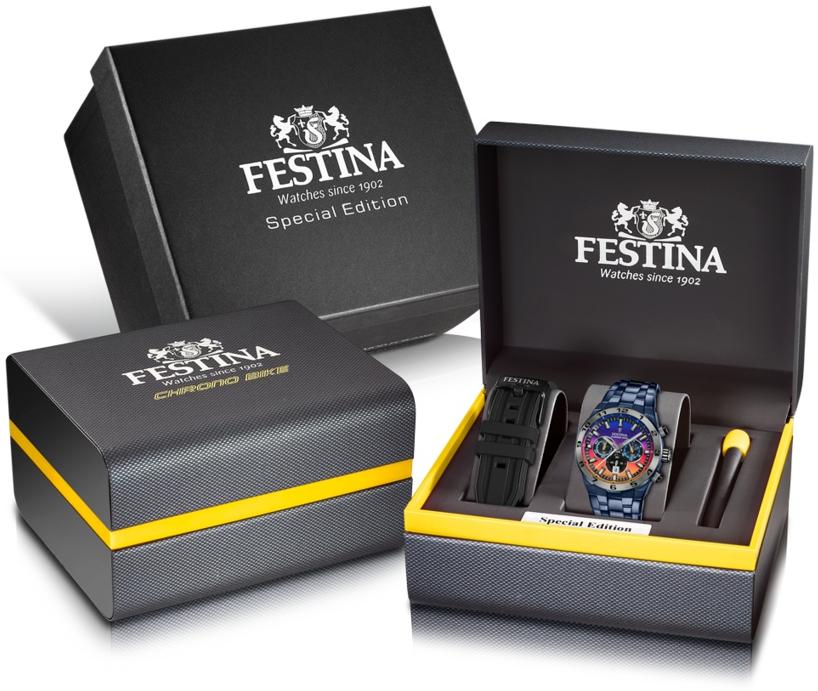 Festina F20709-1 Multicolor Męskie fashion-modowy zegarek szary