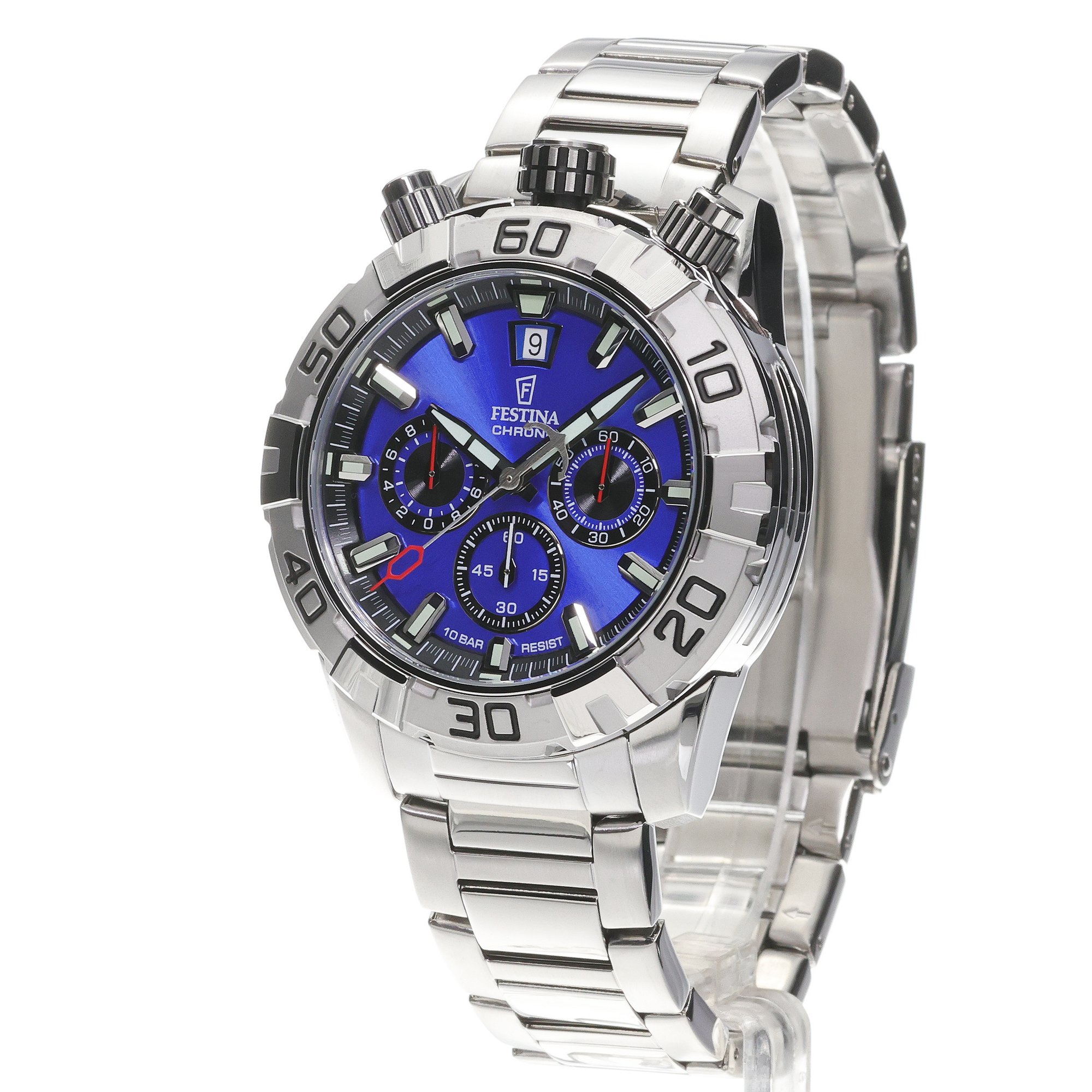 Festina F20743-3 Chrono Sport Męskie sportowy zegarek srebrny