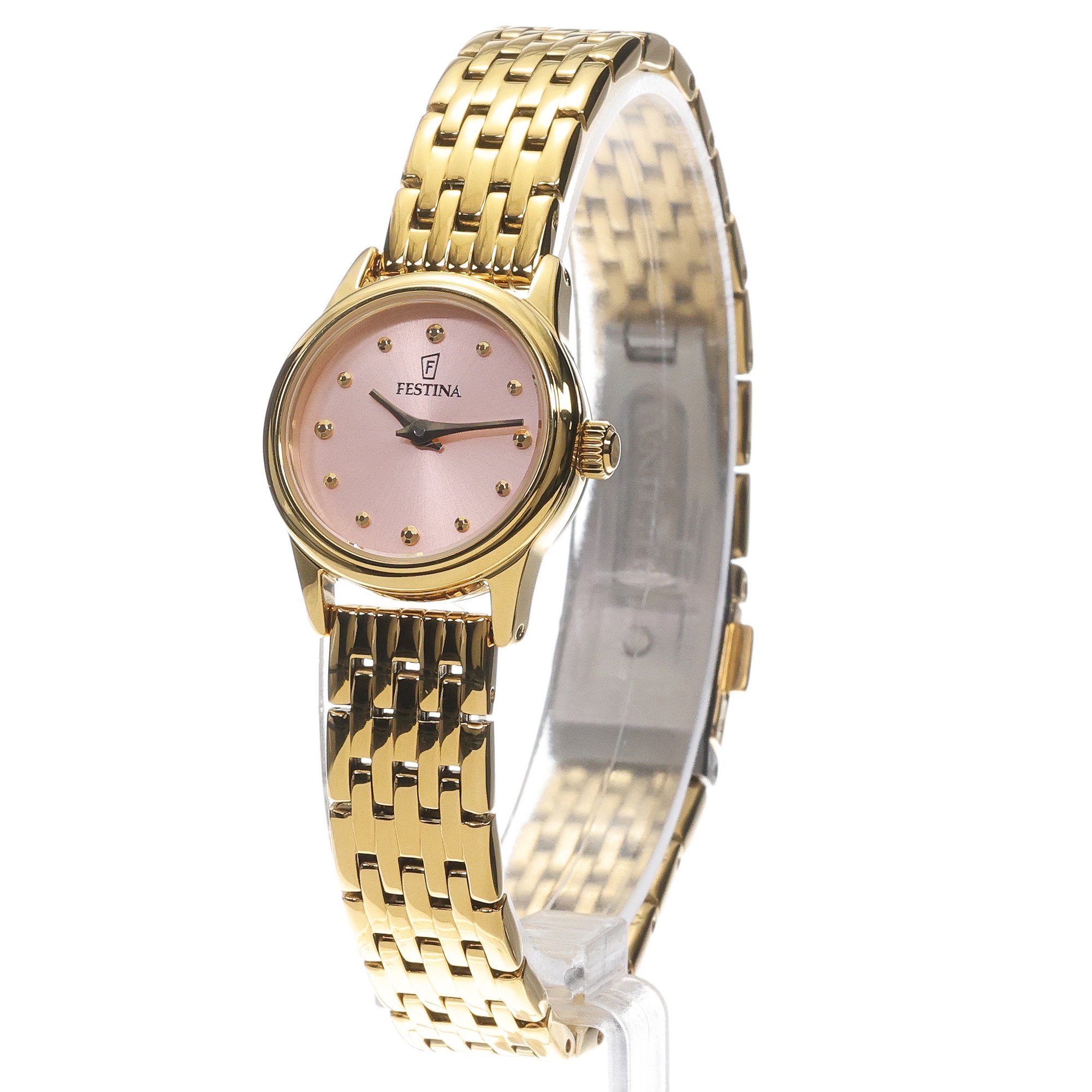 Festina F20750-2 zegarek złoty klasyczny Mademoiselle bransoleta