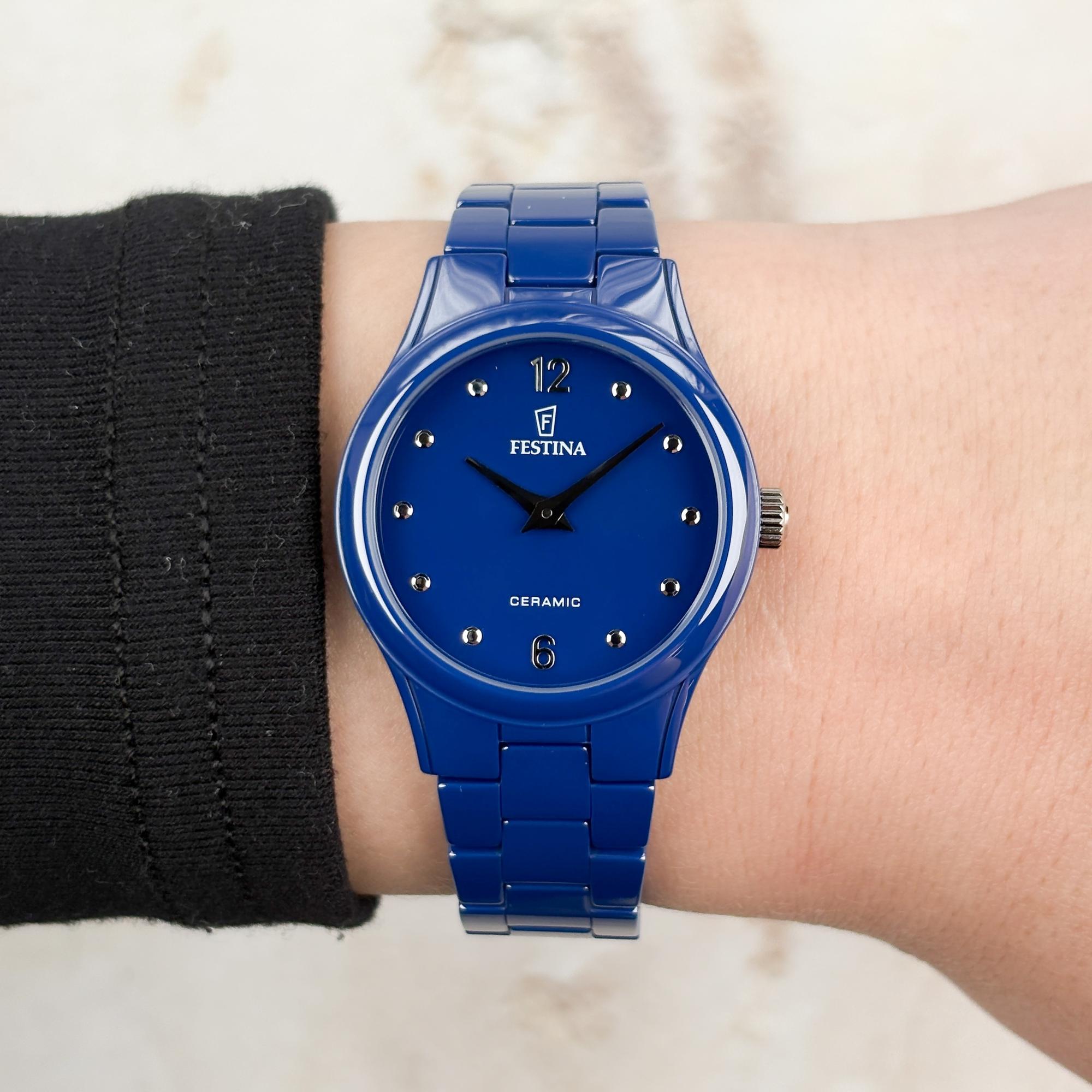 Festina F20751-5 Ceramic Ceramic klasyczny zegarek niebieski - miniatura 8
