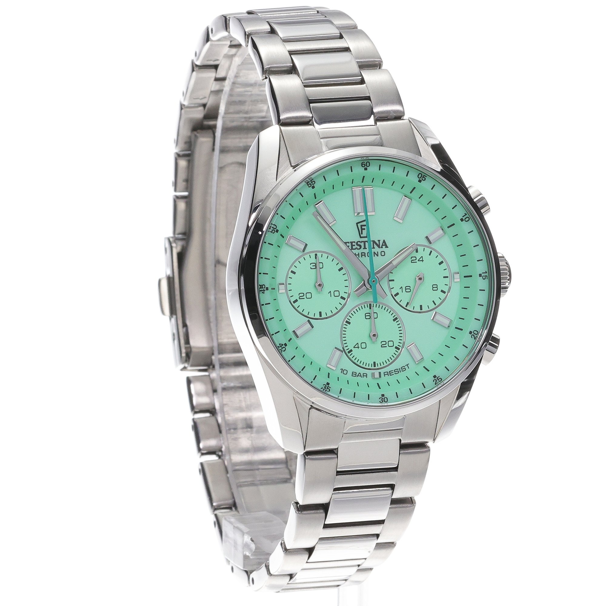 Festina F20753-1 zegarek srebrny sportowy Boyfriend bransoleta